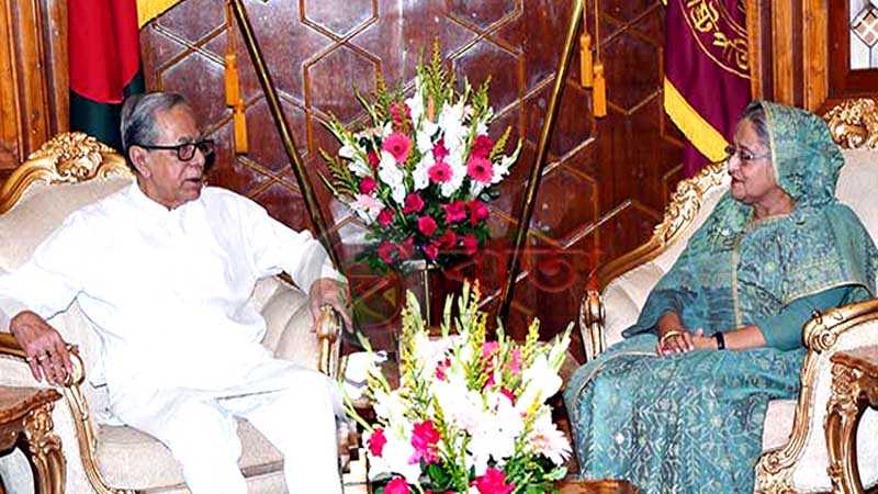 দেশে ফিরে রাষ্ট্রপতির সাথে সৌজন্য সাক্ষাৎ-প্রধানমন্ত্রী bissobarta.com