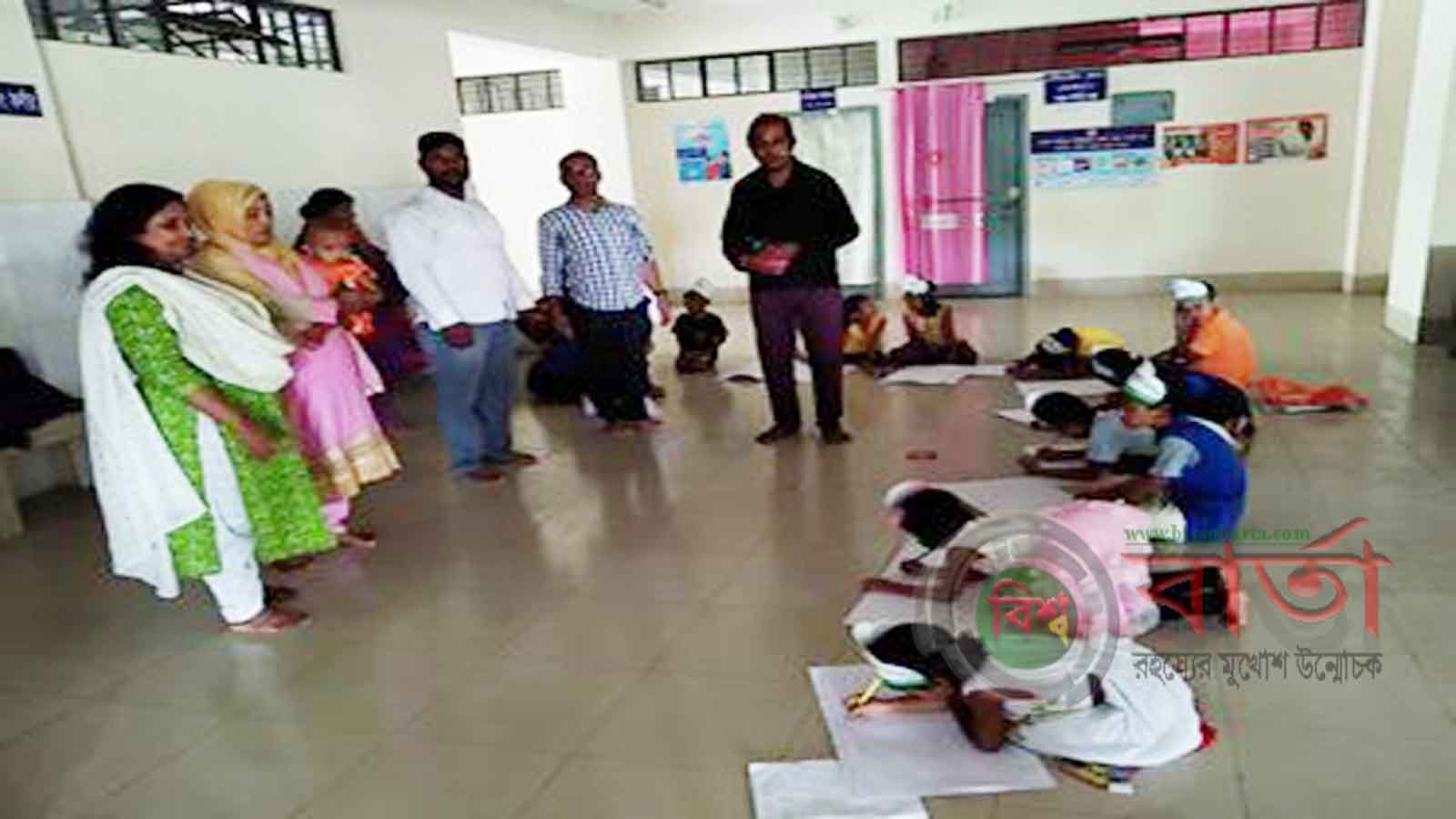 কমলগঞ্জে জাতীয় পুষ্টি সপ্তাহ উপলক্ষে শিশুদের চিত্রাংকন প্রতিযোগিতা www.bissobarta.com