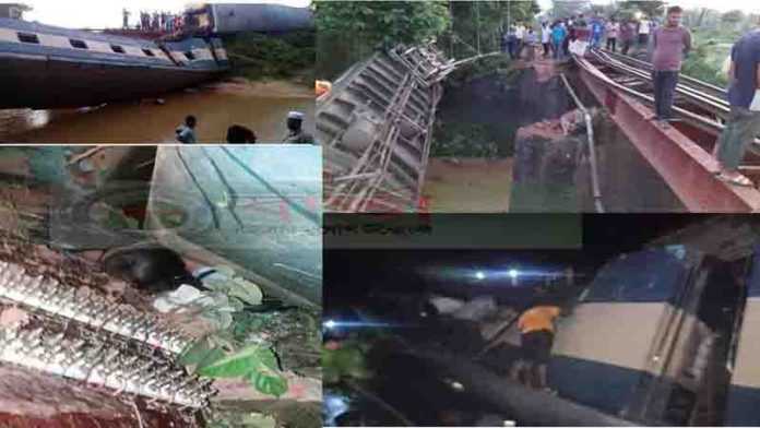 কুলাউড়ায় ভয়াবহ ট্রেন দূর্ঘটনায়