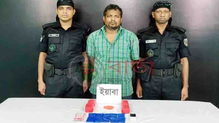 ৯ হাজার ৯১০ পিস ইয়াবাসহ ১ মাদক ব্যবসায়ী আটক